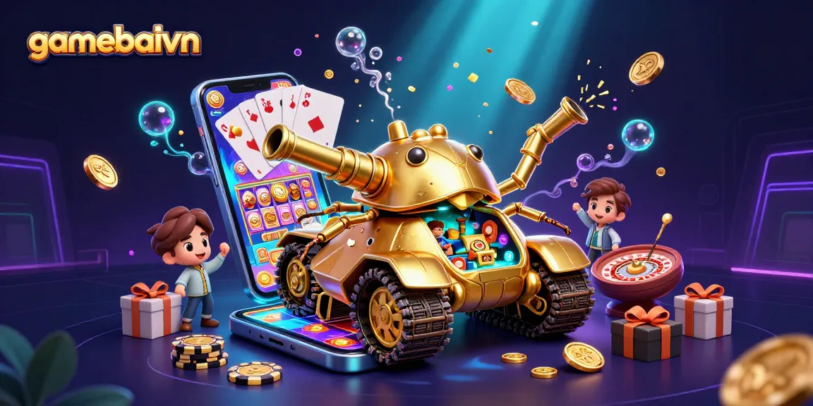gamble with gamebaivn in a vibrant ultra-detailed 3D casino illustration filled with fun and excitement