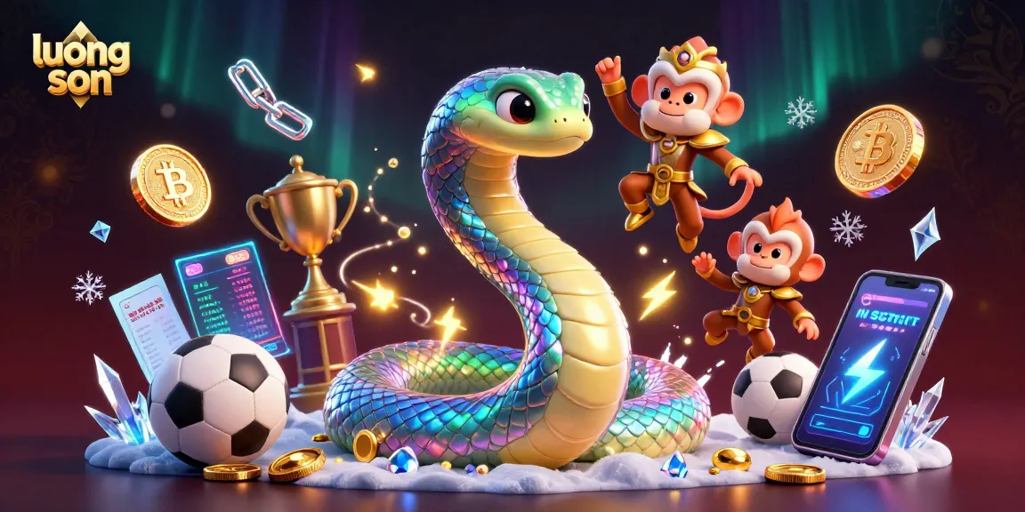 Engage with luong son's thrilling sports betting scene featuring a colorful serpent and dynamic elements.