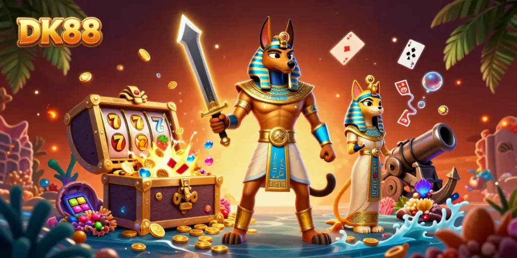 Win big at DK88 with dazzling Egyptian gaming elements and vibrant slots adventure.