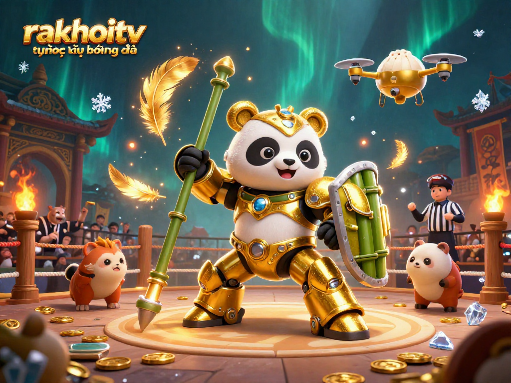 Experience rakhoitv trực tiếp bóng đá amidst thrilling sports action with vibrant visuals and dynamic elements.