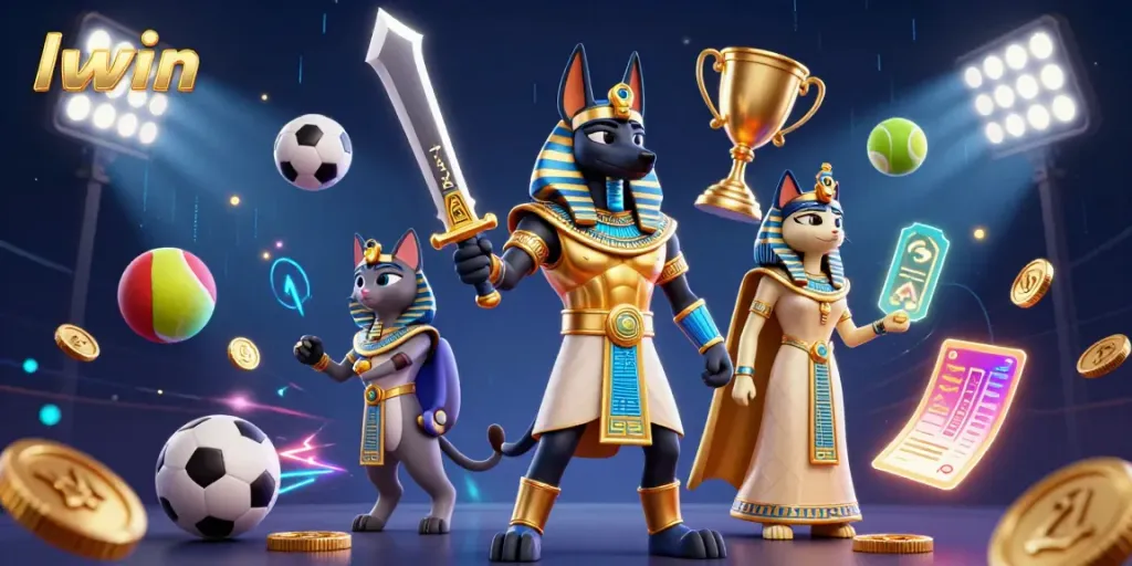 Experience thrilling gameplay at llwin, featuring dynamic Egyptian-themed characters and casino elements.