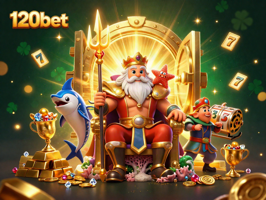 Experience the excitement of winning at 120bet with vibrant 3D characters and slot game elements.
