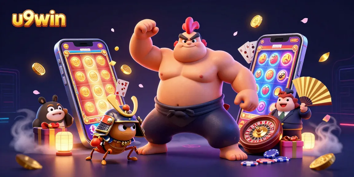 Experience thrilling gameplay at u9win with dynamic characters amidst colorful casino elements.