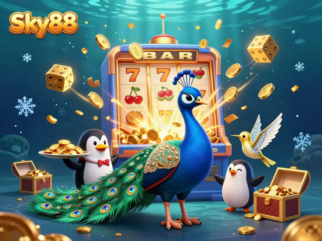 Experience thrilling wins at Sky88's vibrant casino with 3D characters and dynamic game elements.