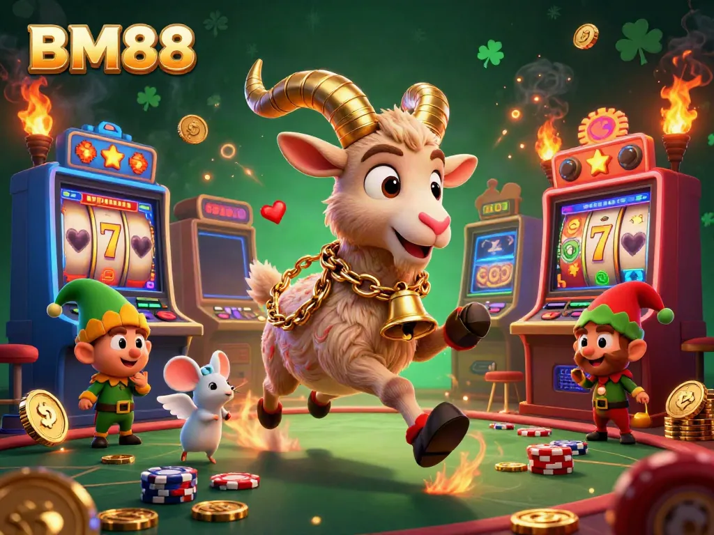 Experience thrill at BM88, where the festive Krampus runs a holiday-horror casino filled with lively slot machines.