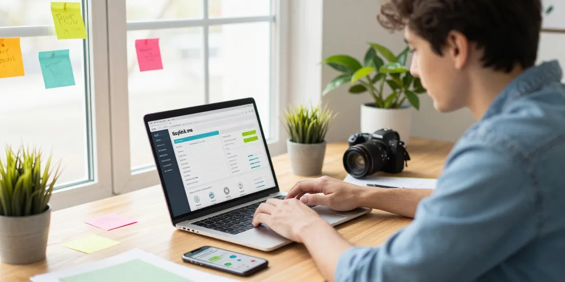 Tampilkan GEGESLOT di dasbor Heylink.me bersama perangkat digital yang menarik.
