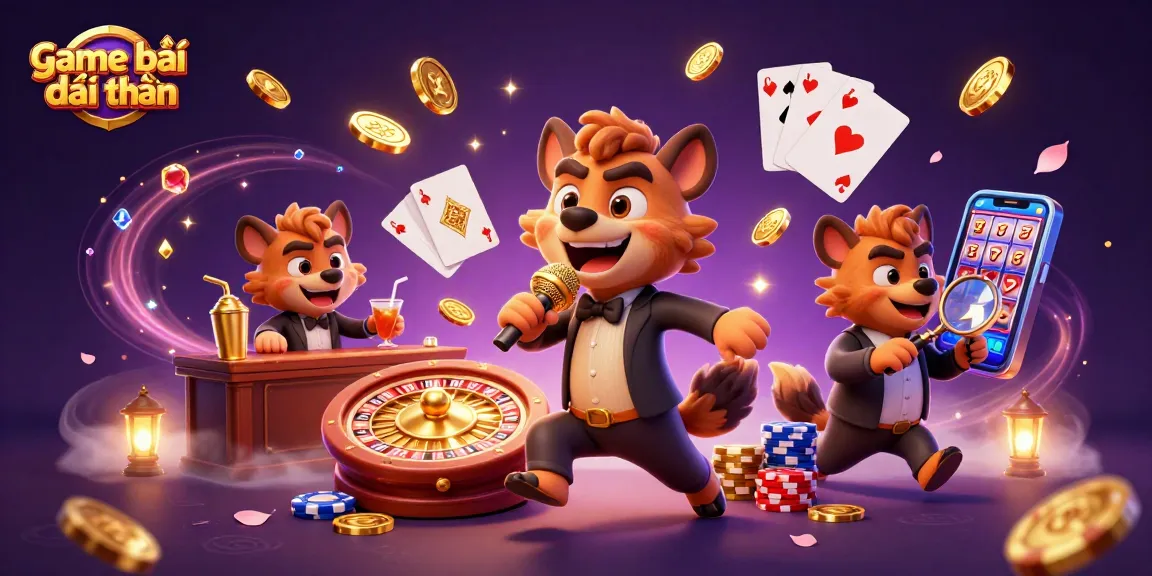Engage in game bài đổi thưởng adventures with 3D hyenas in a vibrant casino club scene.