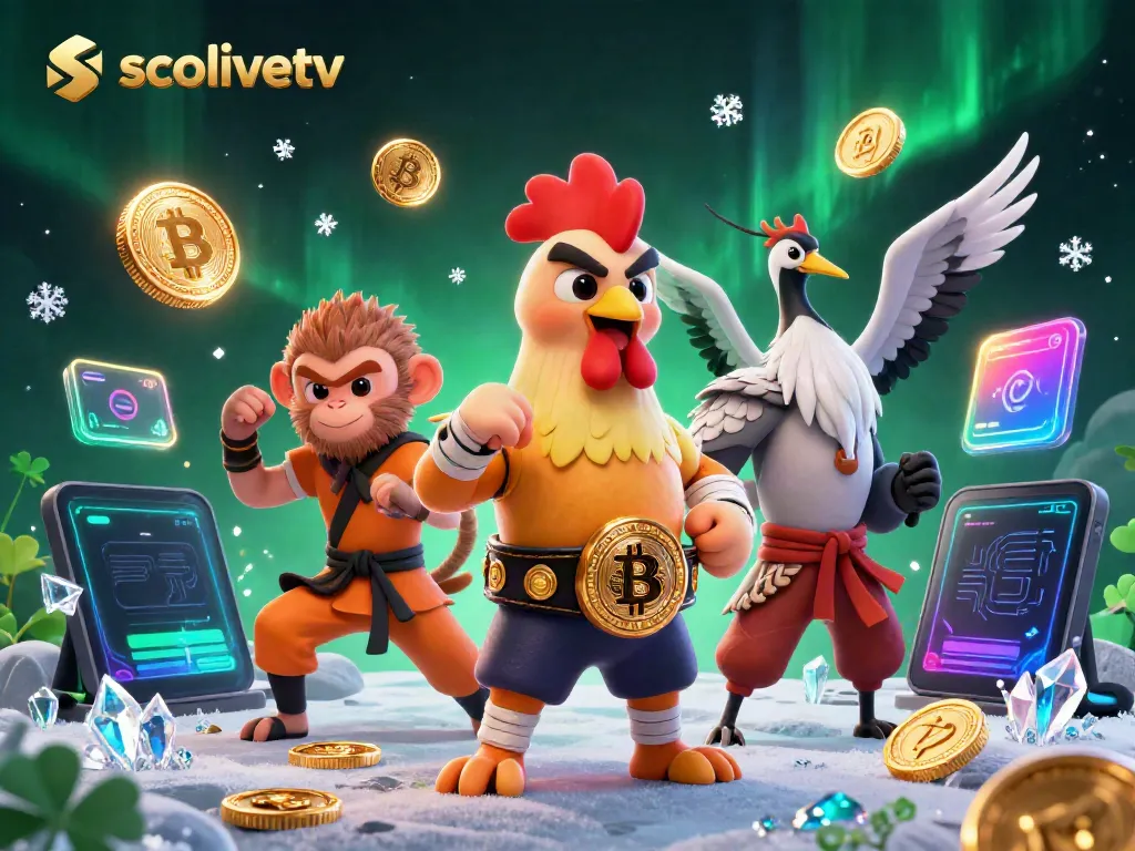 Engage with socolivetv's thrilling live streaming experience featuring vibrant 3D characters and crypto elements.