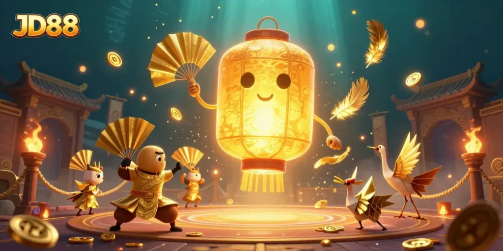 Experience JD88's winning spirit with vibrant casino characters and dynamic elements.