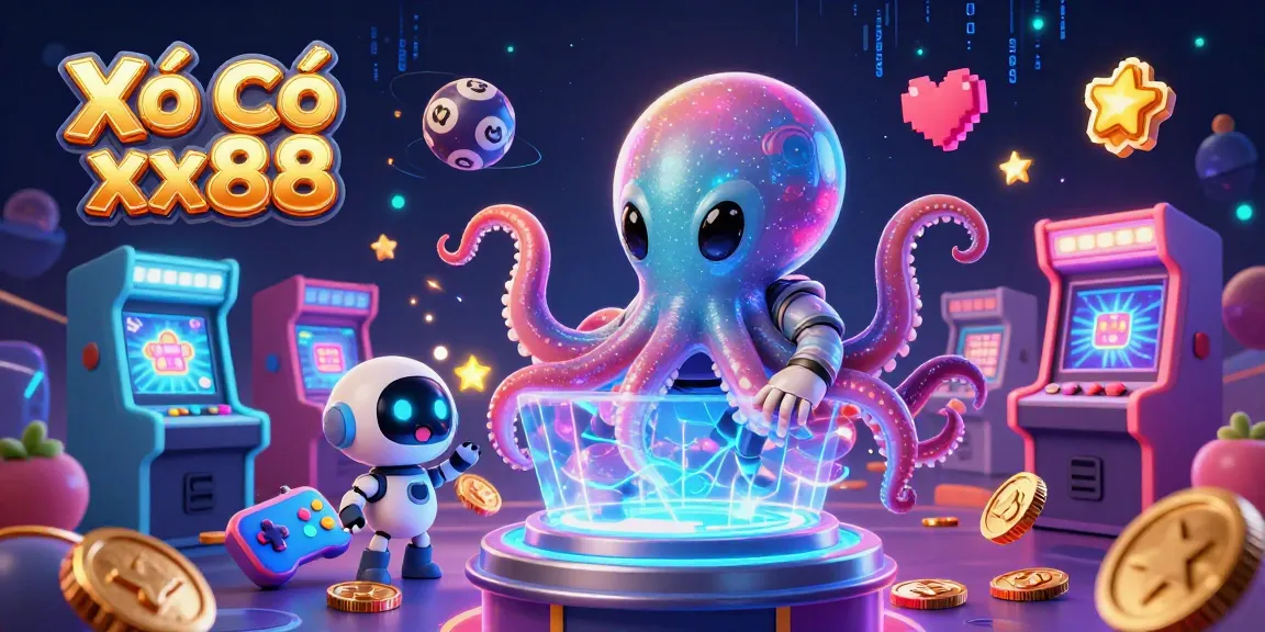 Engage in thrilling action at Xổ Số xx88 with a fun lottery game amidst vibrant 3D visuals and dynamic elements.