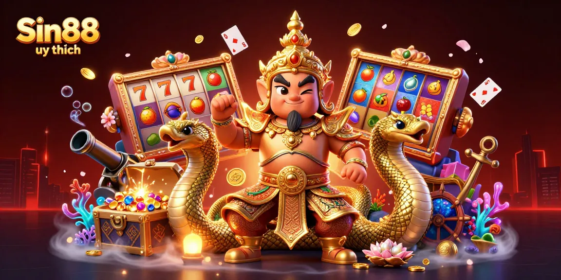 Engage in exciting gameplay with Sin88 uy tín as the guardian leads players through a vibrant casino adventure.