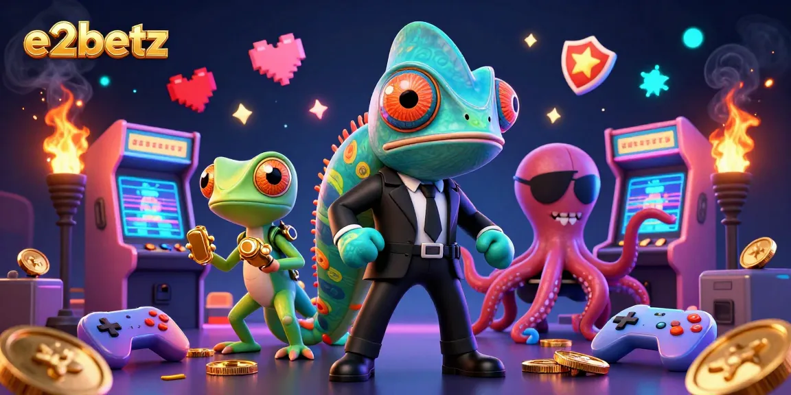 E2betz casino adventure featuring vibrant characters and engaging game elements illuminating a thrilling online gambling experience.