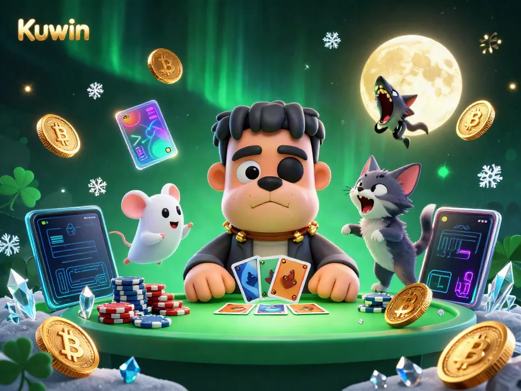 Kuwin offers a thrilling casino experience with a monster dealer and crypto-themed elements.