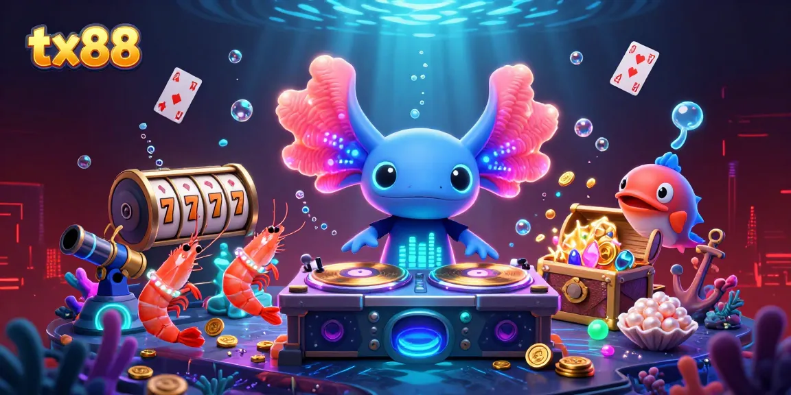Experience tx88 with a vibrant underwater casino scene featuring animated characters and rich gaming elements.
