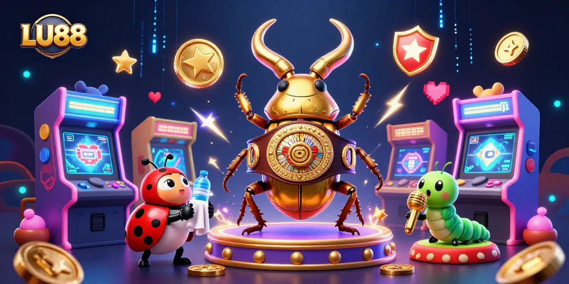 LU88 captivates players with vibrant casino elements and dynamic cartoon characters in a thrilling setting