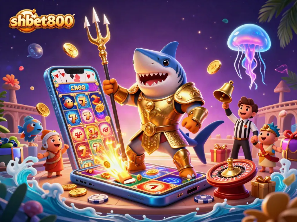 Join the thrilling adventure at shbet800, featuring a tiger shark champion amidst dynamic casino games and excitement.