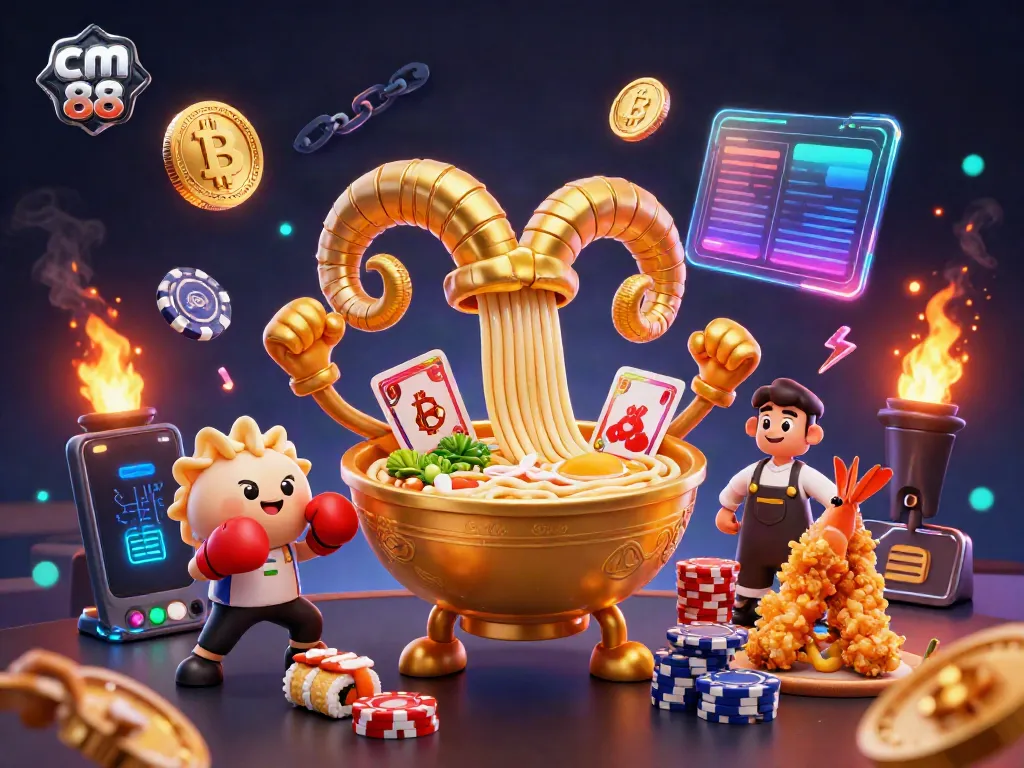 Join the action at cm 88 with a vibrant scene of playful casino characters dealing cards and stacking chips.