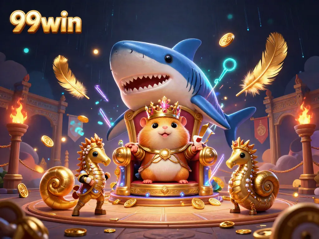 Engage in exciting casino adventures with the fierce golden hamster king at 99win.