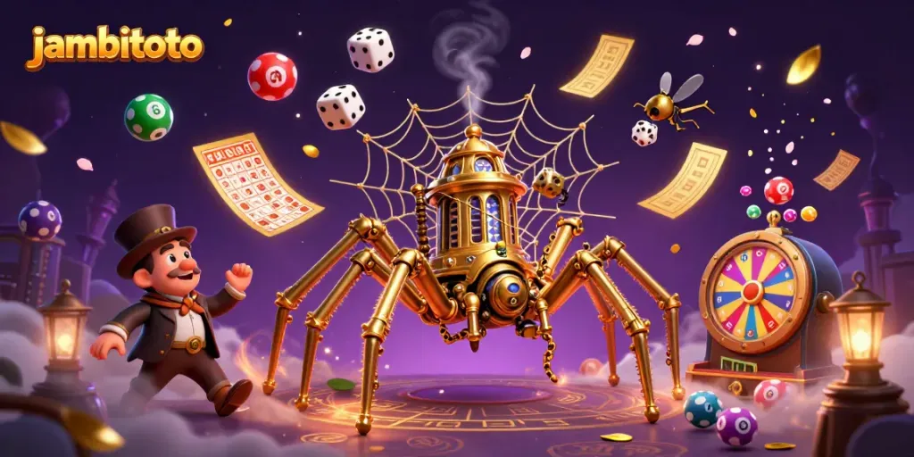 Experience thrilling luck with jambitoto's vibrant lottery attractions and captivating steampunk charm.