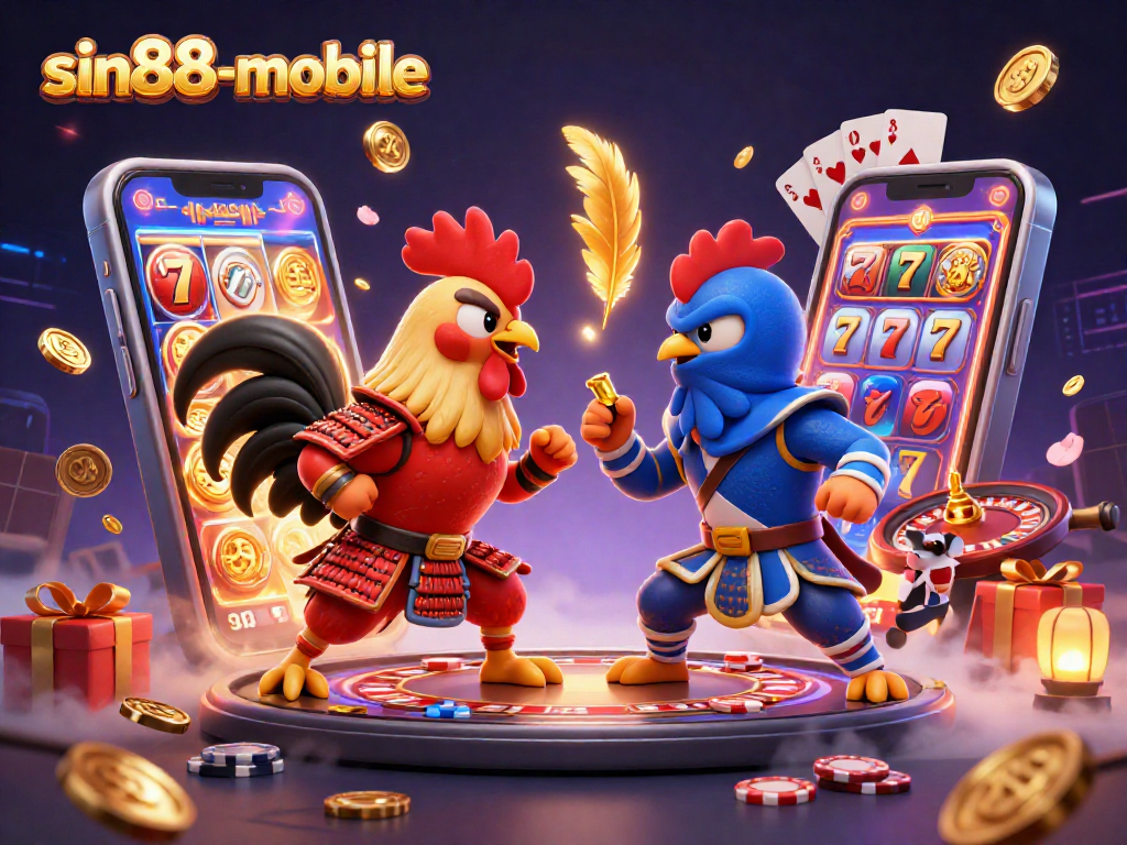 Competitive roosters in sin88-mobile casino scene with dynamic games and rich visuals.